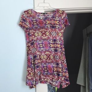 Aztec print tunic top for women size S